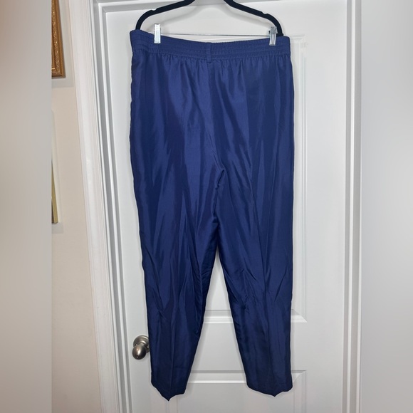 Vintage Anna and Frank Women’s Classic Navy Blue 100% Silk Pants, Sz 14 - Picture 3 of 5